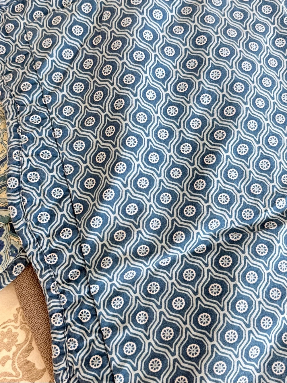 Waverly Aqua Blue Paisley Pillow Shams & Valance Curtains
